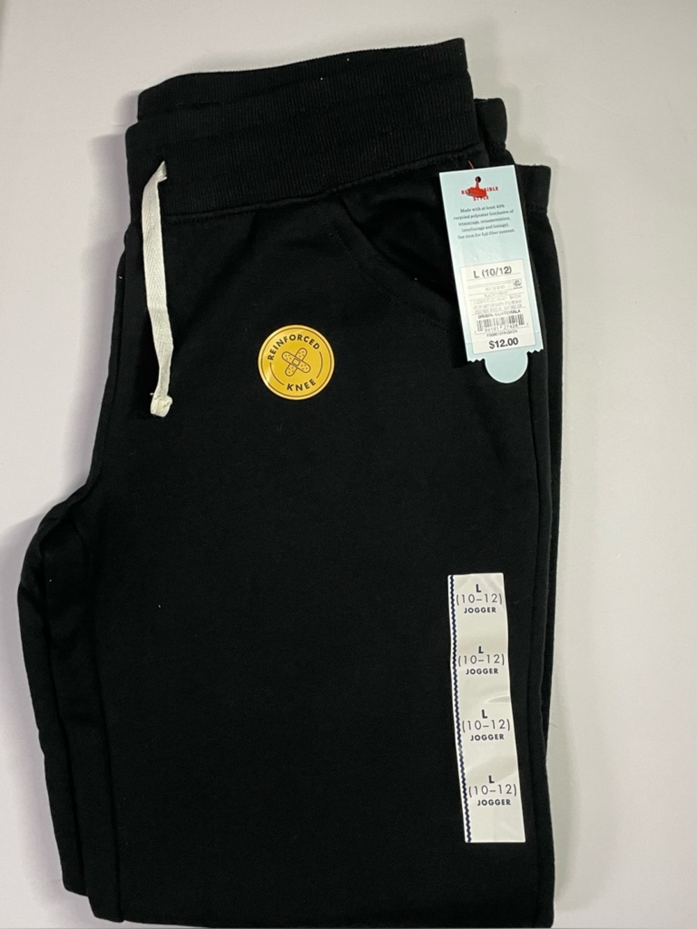 Target Kids Black Jogger Pants with Reinforced Knee 2 PACK